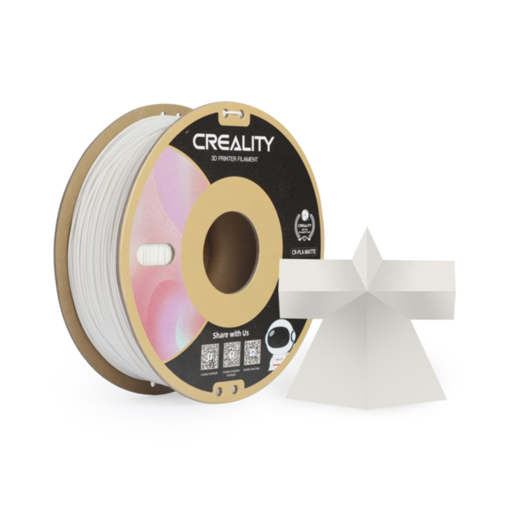 Creality Creality Creality CR-PLA Matte - 1.75mm - 1kg Gypsum White PLA-filament,3D skrivarförbrukning