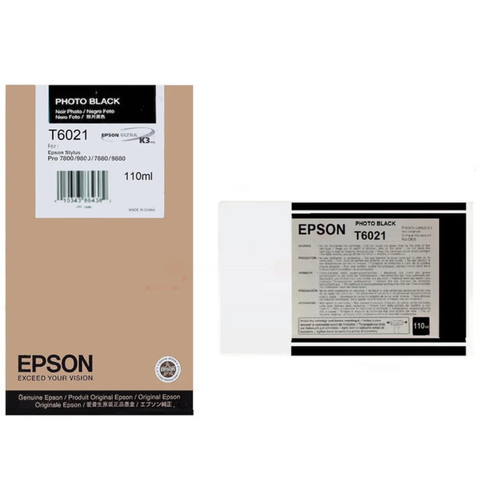 Epson T6021 Bläckpatron Svart