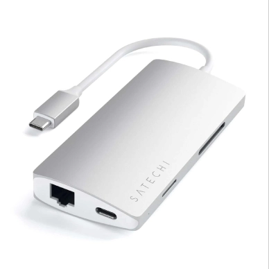 Satechi alt Satechi USB-C Multi-Port Adapter 4K V2, Sølv