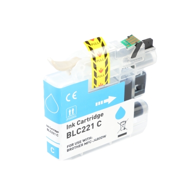 WL Inktcartridge, vervangt Brother LC-221 cyaan 0LC221C Replace: LC221C
