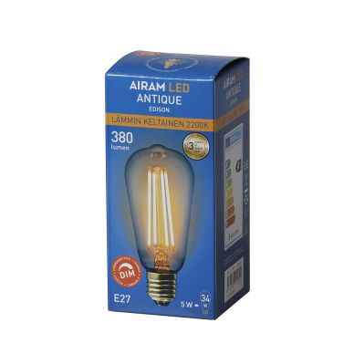 AIRAM alt LED-lamppu E27 himmennettävä 2200K 360 lumenia