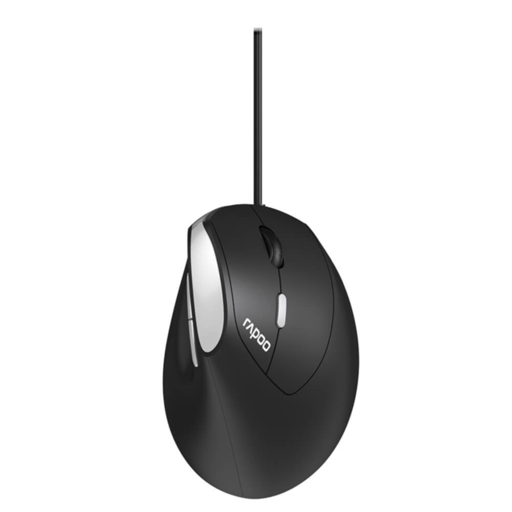 Rapoo RAPOO Ergonomisk Mus EV200 USB Svart 6940056135322 Tilsvarer: N/A