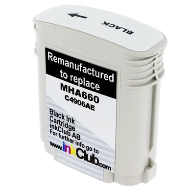 inkClub Blækpatron, erstatter HP 940XL, sort, 72 ml MHA660 Modsvarer: C4906AE