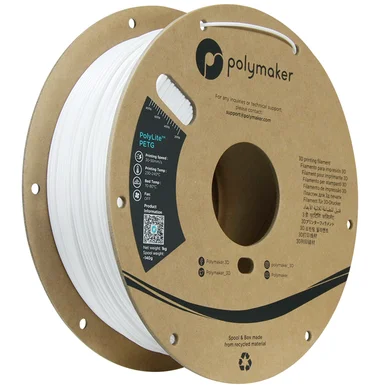 Polymaker Polymaker Polylite PETG 1,75 mm - 1kg Hvid 6938936710042 Modsvarer: N/A