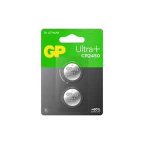 GP Ultra Plus Litium Knappcell CR2450 2-pack