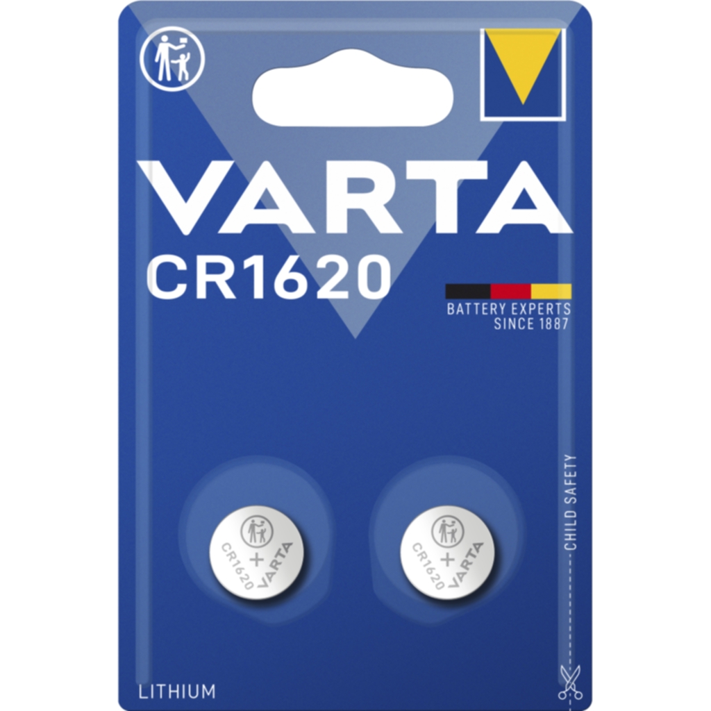 Varta CR1620 Litium knappcellsbatteril - 2 Pack