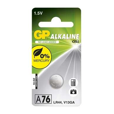 GP BATTERIES GP 76A-C1 / LR44 / LR1154 / AG13 GP-LR44-A76 Vastaa: N/A