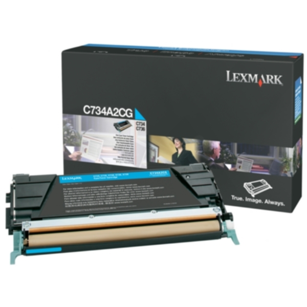 Lexmark Tonerkassett cyan 6.000 sider return C734A1CG Tilsvarer: N/A
