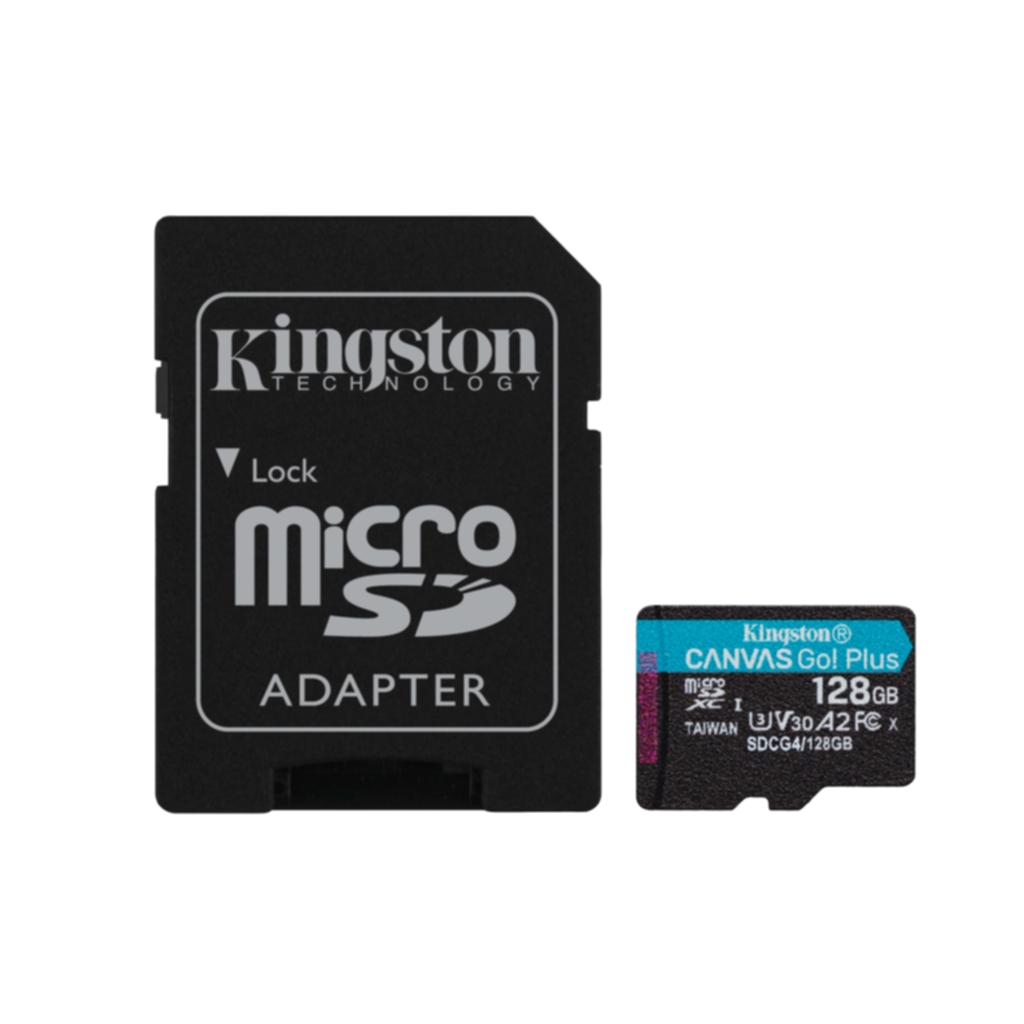 128GB microSDXC Canvas Go Plus Gen4 200MB/s A2 U3 V30 + ADP