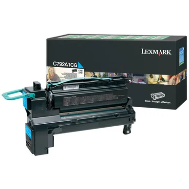 Lexmark Tonerkassette cyan 6.000 sider return C792A1CG Modsvarer: N/A billede