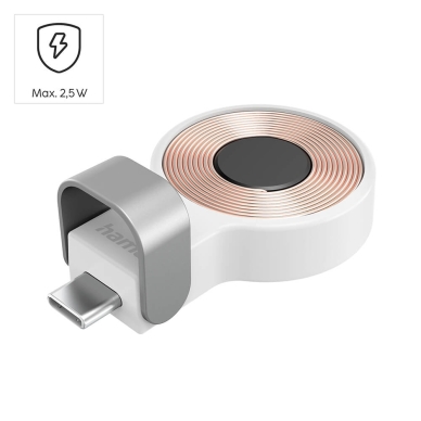 Hama Trådlös laddare för Apple Watch USB-C, Vit