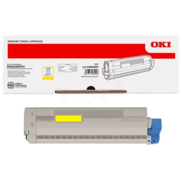 OKI 45862837 / Yellow Toner MC853 MC873 MC883 - Laser toner Yellow