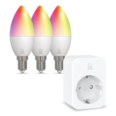 DELTACO Deltaco Smart Home Belysningssæt E14 SH-LIGHTKIT-E14 Modsvarer: N/A