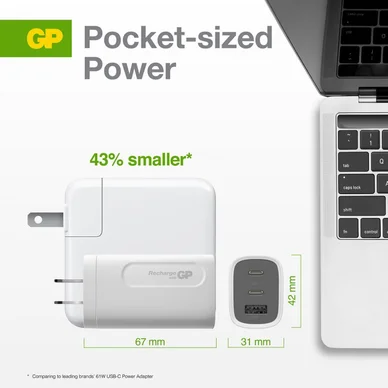 GP Laptop- och mobilladdare USB-C 65W