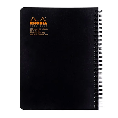 Rhodia NoteBook wire black A5+ ruled Rhodia NoteBook wire black A5+ ruled