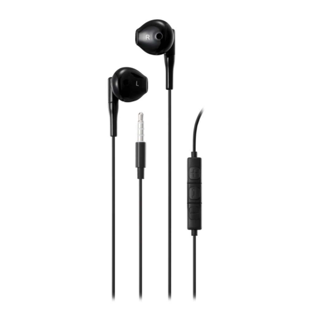 Streetz E130 Semi-in-ear hörlurar, 3.5mm, mic, black