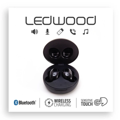 Ledwood alt LEDWOOD Hörlur i9 True Wireless In-Ear Svart Mic