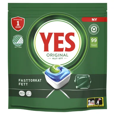 YES YES All in One Original Maskineopvask, 99 stk. 8700216240284 Modsvarer: N/A