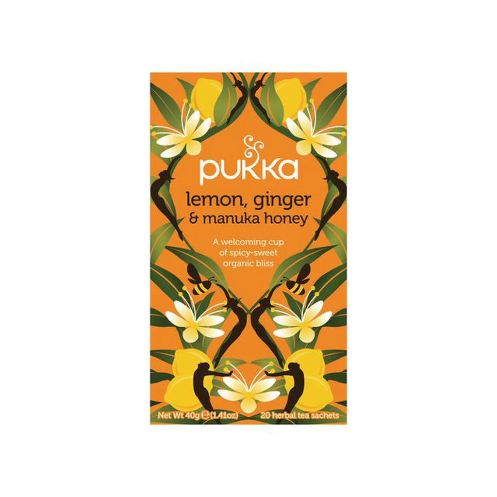 Pukka Lemon, ginger & Manuka Honey tepåsar 20-pack