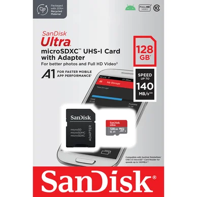 SanDisk MicroSDXC Mobil Ultra 128GB 140MB/s UHS-I Adap