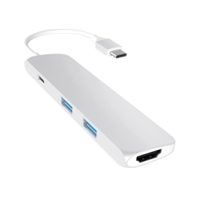Slim USB-C Multi-Port ‑sovitin 4K HDMI, Silver