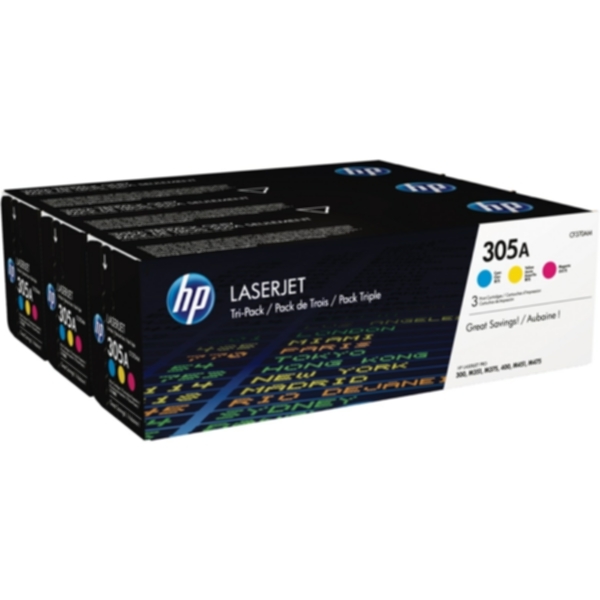 HP HP 305A Tonerkassett 3-pack C/M/Y CF370AM Tilsvarer: N/A
