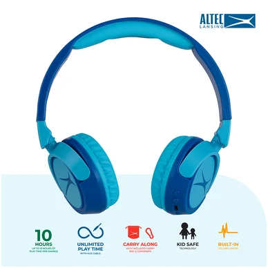 Altec Lansing 2in1 On-Ear Trådlösa hörlurar Barn Blå