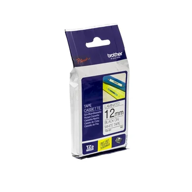 Brother TZe-231, märkband 12 mm, svart text/vit botten