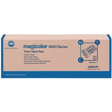 Konica Minolta Tonerkassette Rainbow-Kit (c,m,y), 4.000 sider A0DKJ51 Modsvarer: N/A