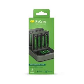 GP ReCyko 2st Speed-batteriladdare (USB) ink 8st AA 2600mAh