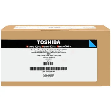TOSHIBA Tonerkassette cyan 3.000 sider T-305PC-R Modsvarer: N/A