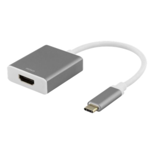 DELTACO DELTACO USB-C - HDMI, romgrå Adaptere og omformere,Kablar