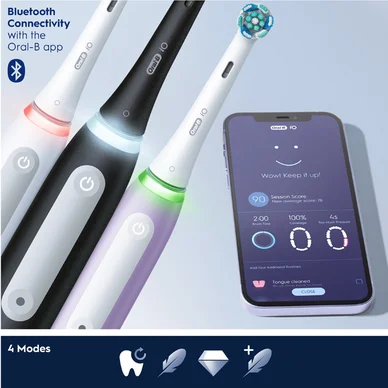 Oral-B iO4 Series 4 Duo Eltandborste Black/White