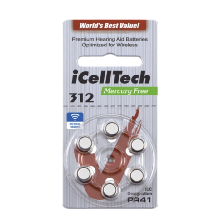 iCellTech ICellTech PR41/ZA312/D312/V312 Batterier og ladere,Batterier til høreapparat,Top Batteries