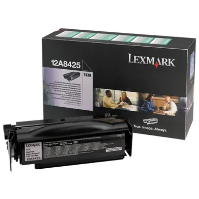 Lexmark Tonerkassette sort 12.000 sider, høj kapacitet, return 12A8425 Modsvarer: N/A