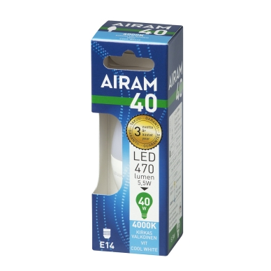 AIRAM alt Airam LED OP C35 4,9W/840 E14