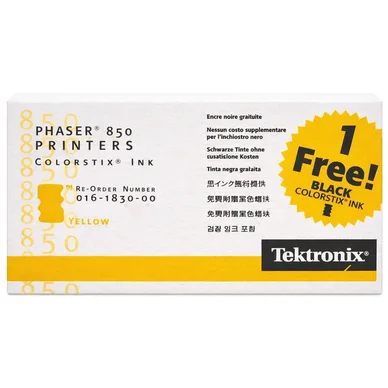 Tektronix Colorstix 2 stk. gul + 1 stk. sort 2.300 sider 16183000 Modsvarer: N/A