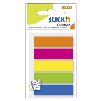 Stick'n Stick'n Indeksfaner 5st 45x12 25 Blad Assorterat Neon 4712759210505 Modsvarer: N/A