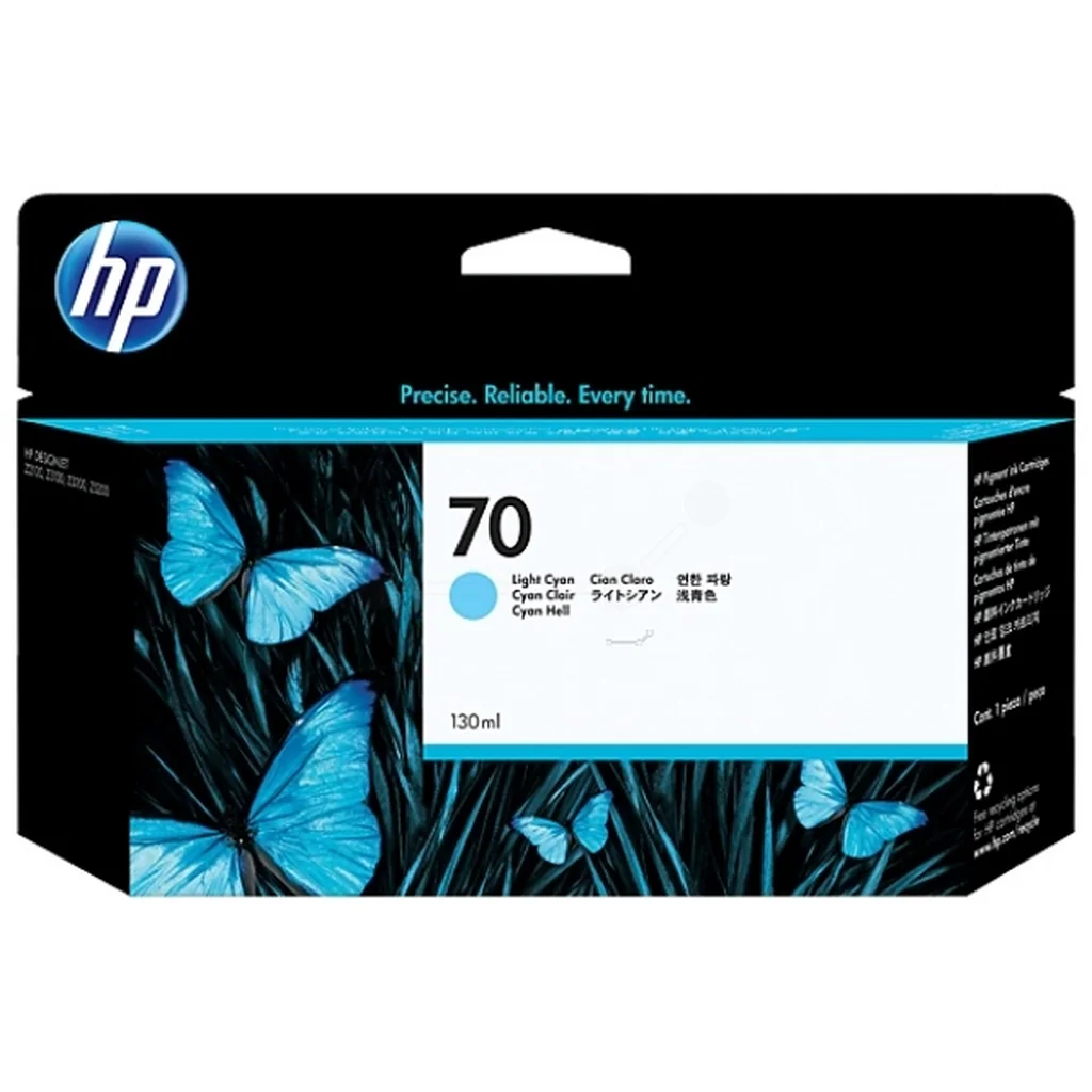 HP 70 Bläckpatron Ljus cyan Pigment