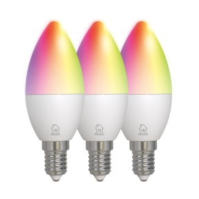 Smart Home LED-lampa, E14, C37, 4,9W, 470 lm, 3-pack