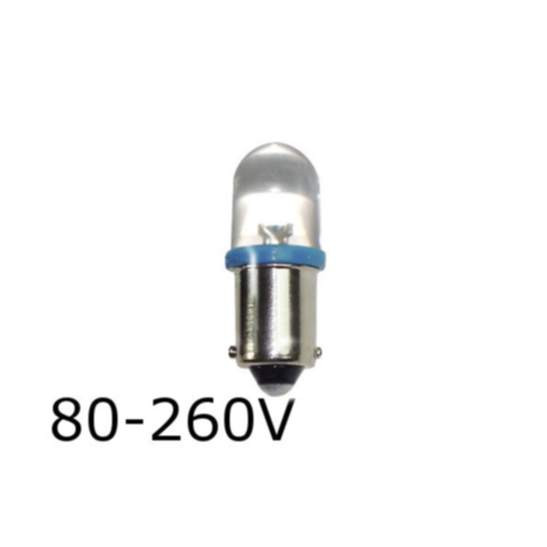 LED Signallampa Blå 5lm Ba9s T9x26 0,4W 80-260V