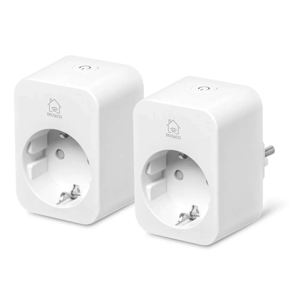 Smart Home smart plug med energimätning, 16A, 2-pack