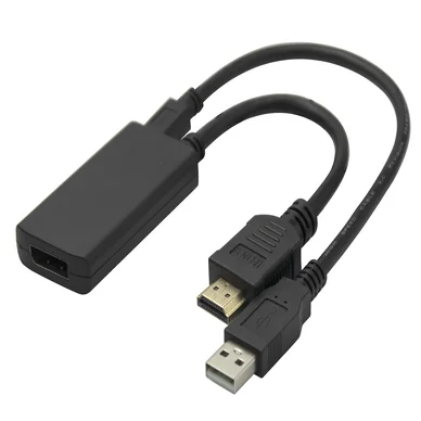 DELTACO HDMI - DisplayPort-adapter, 4K/60Hz, 0,2 m, sort 1902013 Modsvarer: N/A