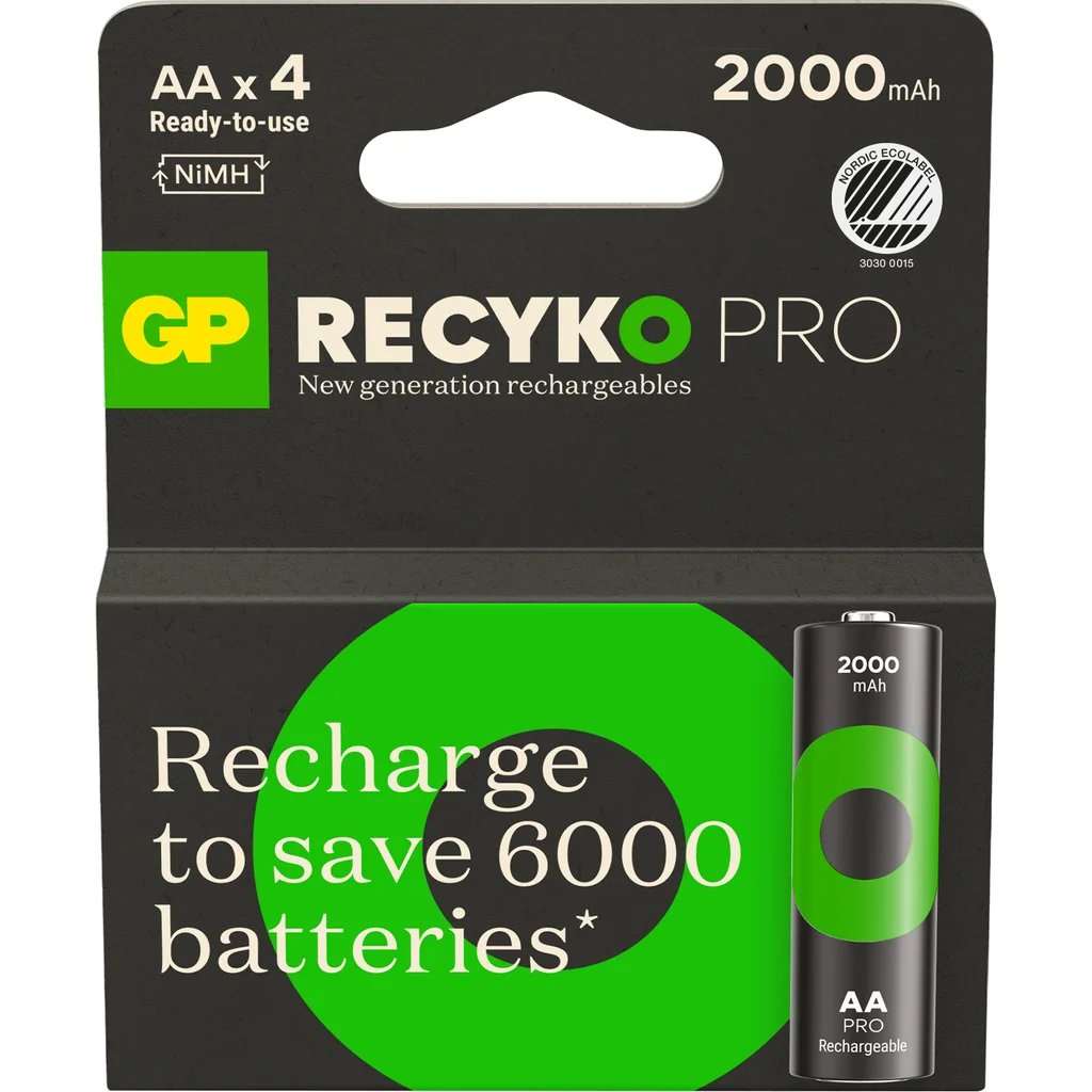 GP Recyko Pro 2000mAh AA 4-p