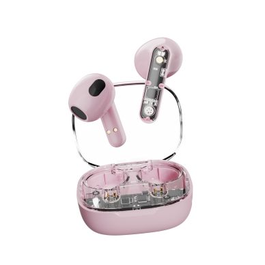 Streetz Streetz T150, Gennemsigtige TWS øretelefoner, Pink T150-PNK Modsvarer: N/A