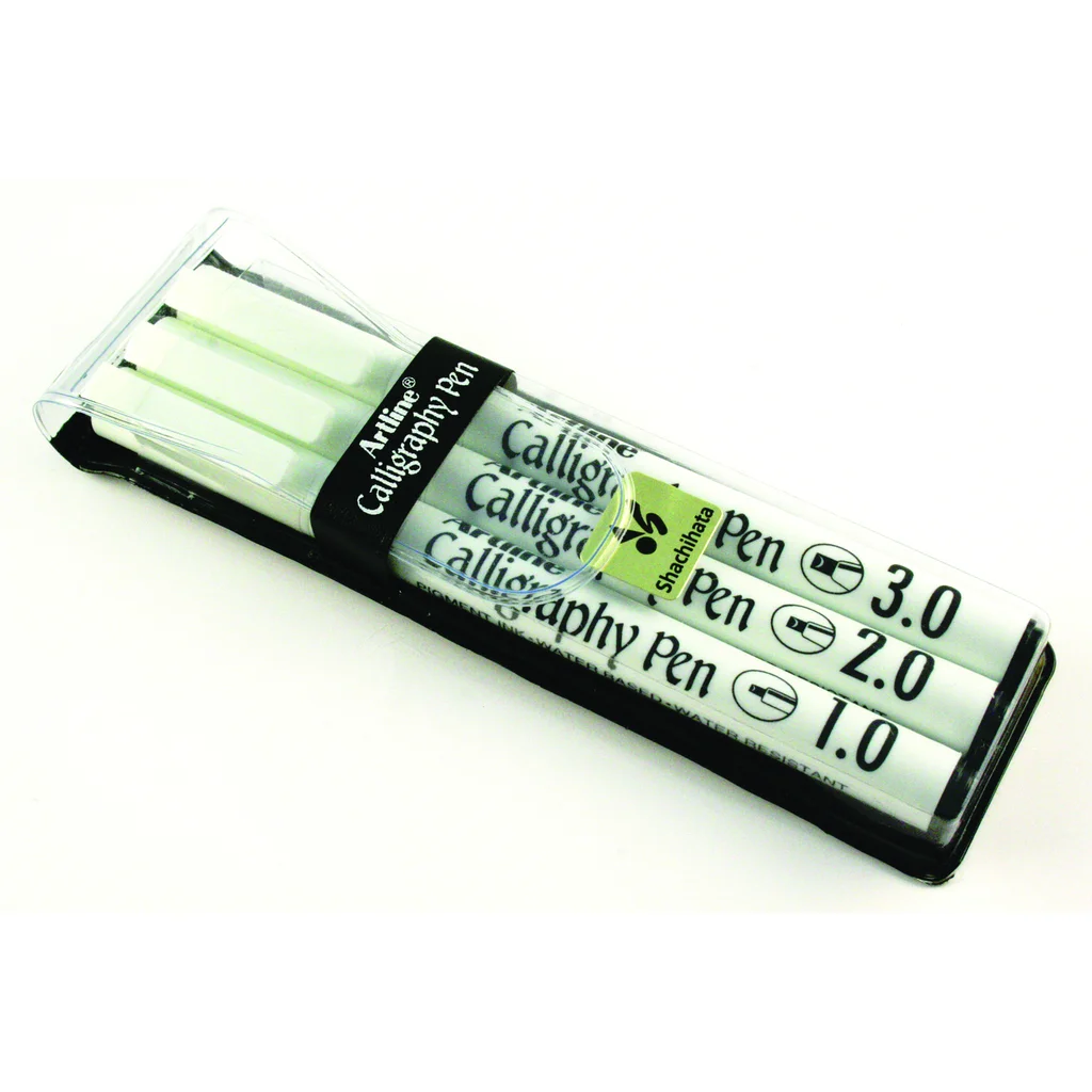 Kalligrafipennor Artline set med 3 bredder