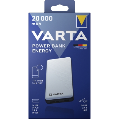 Varta Varta Power Bank Energy 20000mAh 57978101111 Modsvarer: N/A
