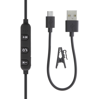 Streetz Stay-in-ear BT hovedtelefoner med mikrofon og medie/svar knapper, sort
