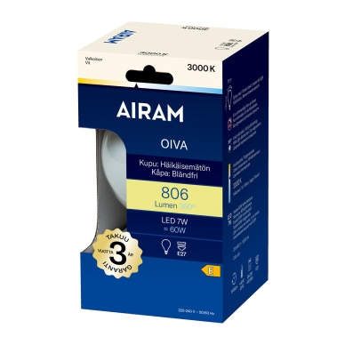 Oiva LED-lampa Glob E27 G95 7W/830 Filament Opal