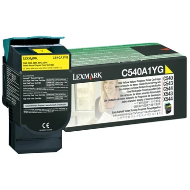 Lexmark Tonerkassette gul 1.000 sider return C540A1YG Modsvarer: N/A billede